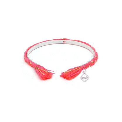 FriendCHIC Bracelet - Hot pink with silver bracelet
