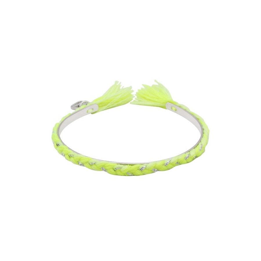 FriendCHIC Bracelet - Neon yellow with silver bracelet