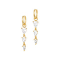 Dew Drops Dangle Earrings - clear