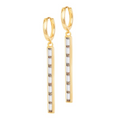 Diamond Bricks Earrings - Gold