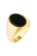 Onyx Oval Signet Ring