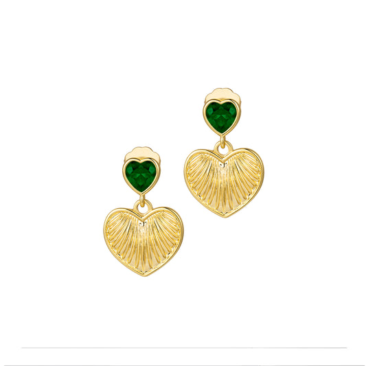 Rays Of Love Earrings - Green