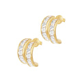 Fire and Ice Earrings - Gold