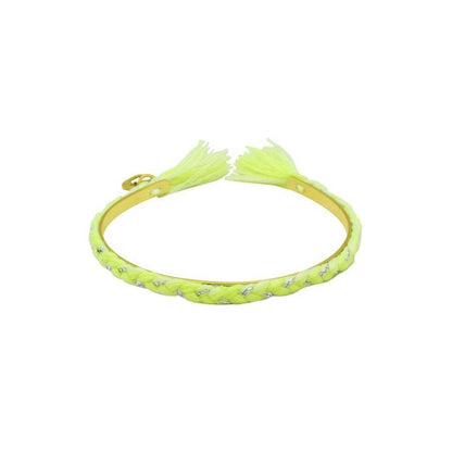 FriendCHIC Bracelet - Neon yellow with gold bracelet