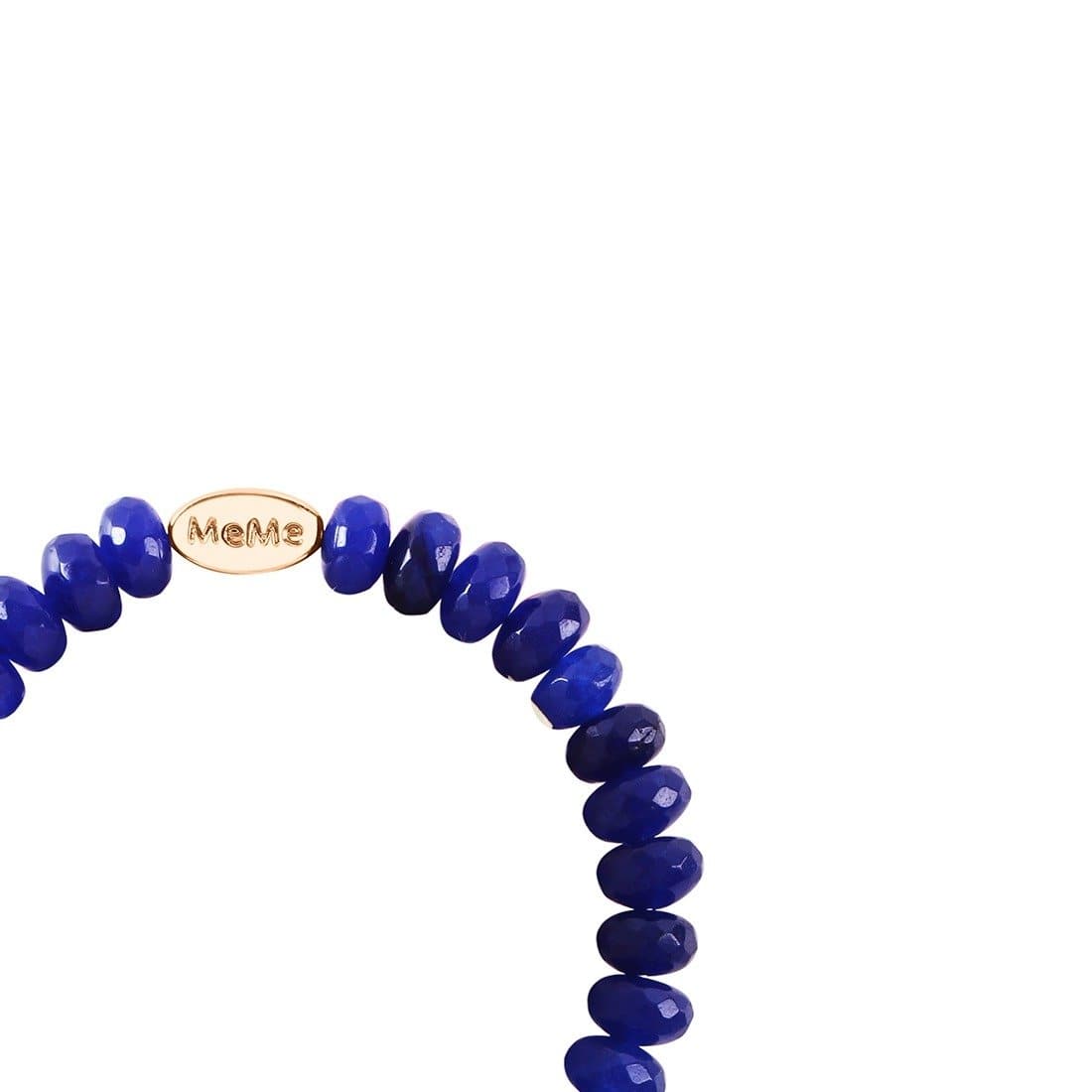 High five men's bracelet - Blue with gold