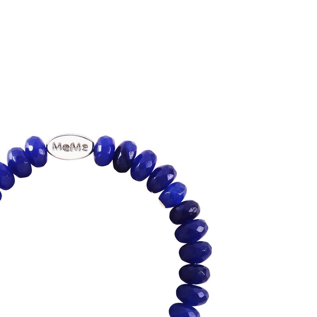 High five men's bracelet - Blue with silver