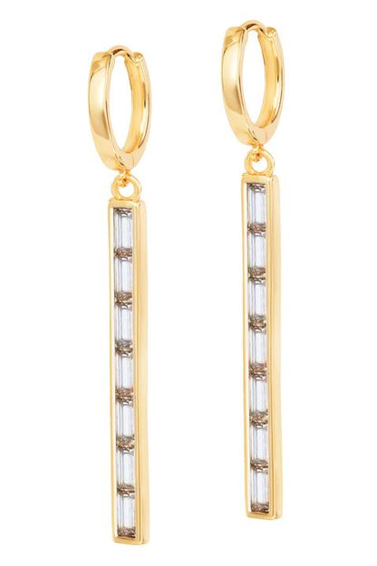 Diamond Bricks Earrings - Gold