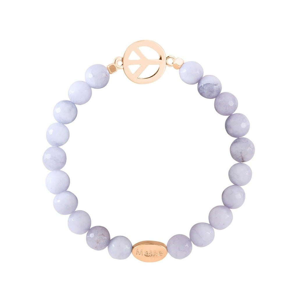 Peace out men's bracelet - Grey with gold