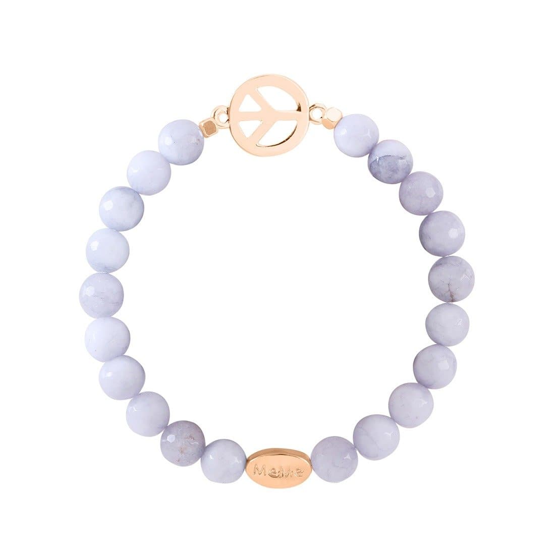 Peace out men's bracelet - Grey with gold