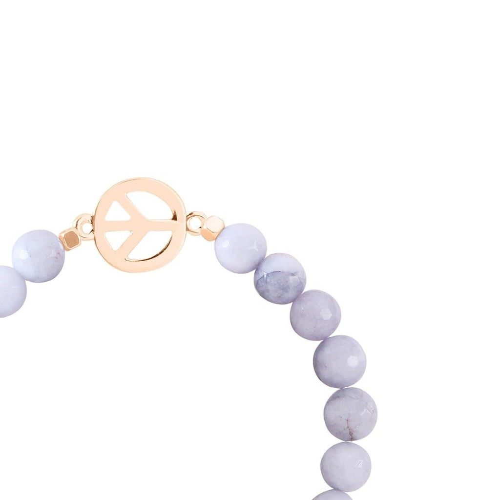 Peace out men's bracelet - Grey with gold