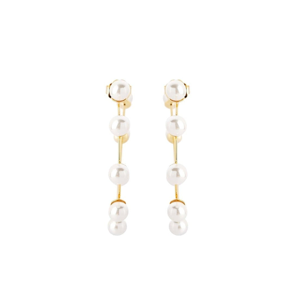 Pearly Halo Earrings - Gold